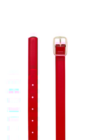 Ceinture boucle carrée - Rouge