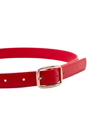 Ceinture boucle carrée - Rouge