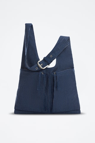 Sac en denim à poches - Bleu