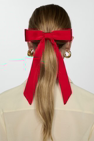 Barrette nœud - Rouge