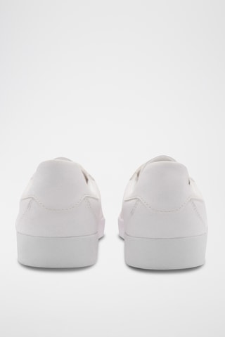 Baskets empiècements cuir - Blanc