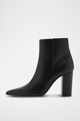 Bottines pointues à talon - Noir