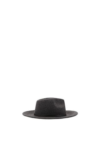 Chapeau laine ruban décoratif - Gris