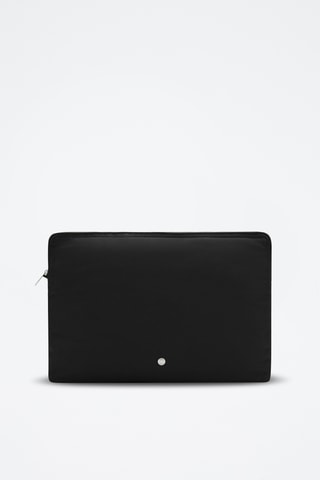 Housse ordinateur portable nylon logo - Noir