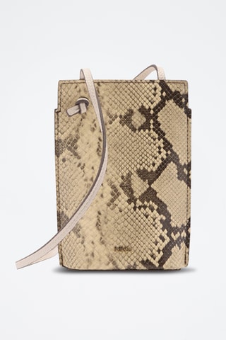 Housse téléphone portable imprimé croco - Beige