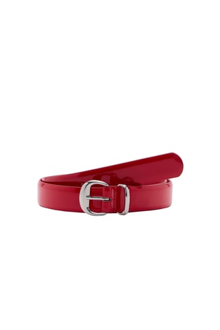 Ceinture boucle métallique - Rouge