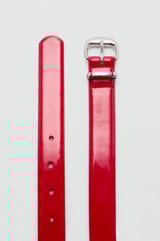 Ceinture boucle métallique - Rouge