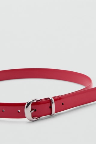 Ceinture boucle métallique - Rouge