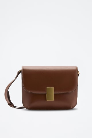 Sac bandoulière fermeture métallique - Marron