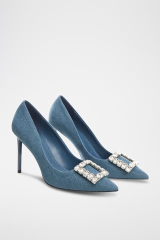 Chaussures denim bijou - Bleu