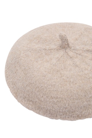 Béret maille - Beige chiné