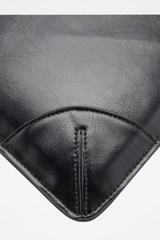 Housse ordinateur portable détail coutures - Noir