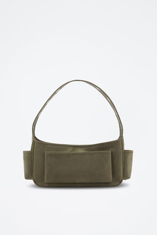 Sac clouté cuir poches - Kaki