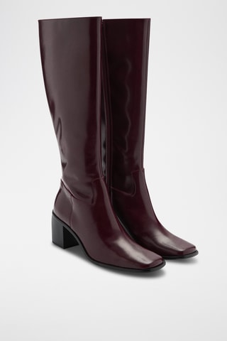 Bottes en cuir - Bordeaux