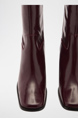 Bottes en cuir - Bordeaux