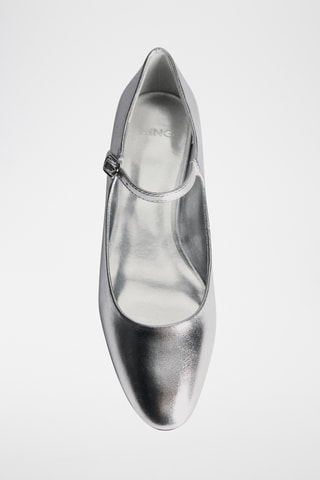 Chaussures boucle talon kitten heel - Argenté