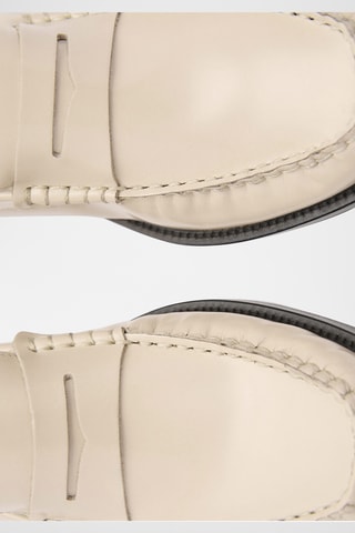 Mocassins cuir - Crème