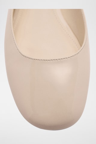 Ballerines vernies lanière - Beige