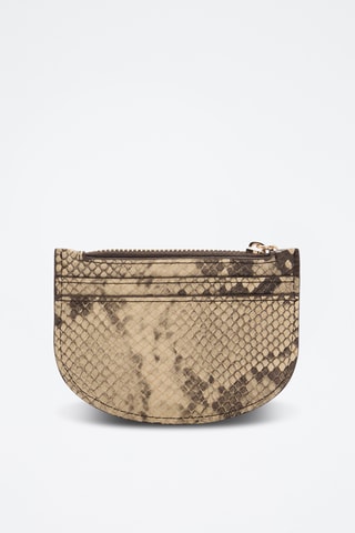 Porte-cartes effet croco - Beige