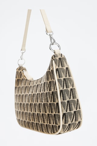 Sac porté épaule jacquard - Beige