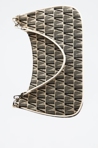Sac porté épaule jacquard - Beige