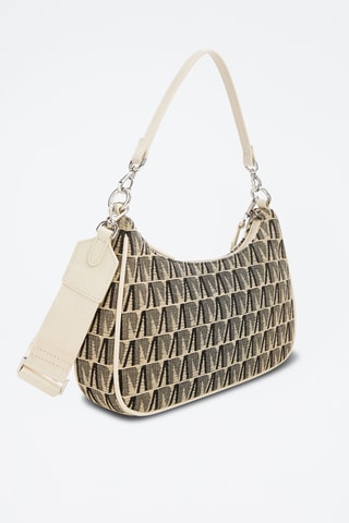 Sac porté épaule jacquard - Beige