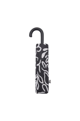 Parapluie pliant fleurs - Noir