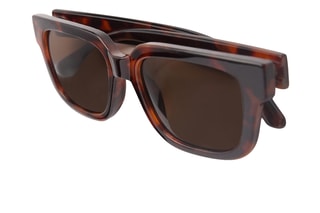 Lunettes de soleil monture carrée - Chocolat
