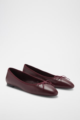 Ballerines cuir - Bordeaux
