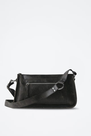 Sac cuir détails métalliques - Marron foncé