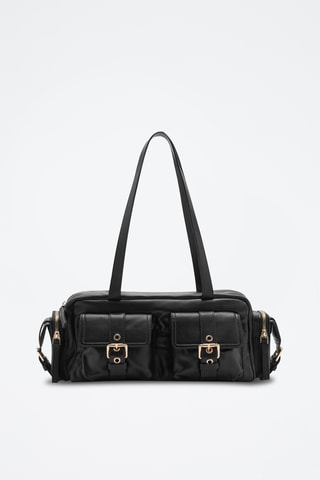 Sac cuir poches - Noir