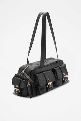 Sac cuir poches - Noir