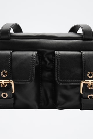 Sac cuir poches - Noir