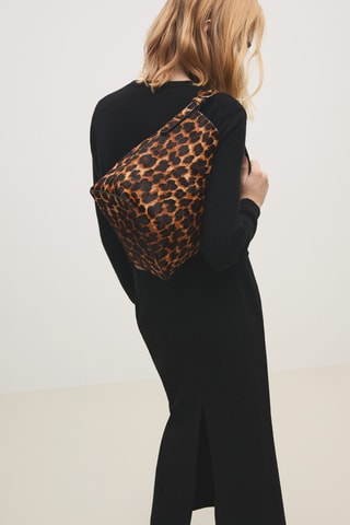 Sac cuir léopard - Marron