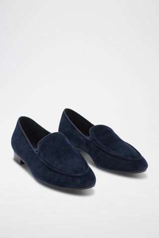 Mocassins velours - Bleu