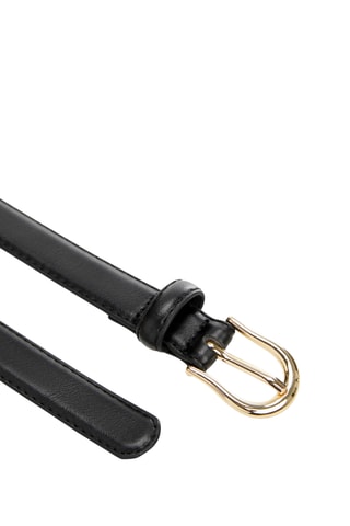 Ceinture fine à boucle - Noir