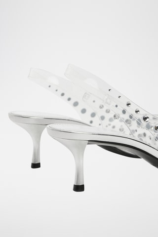 Chaussures vinyle à talon - Argenté