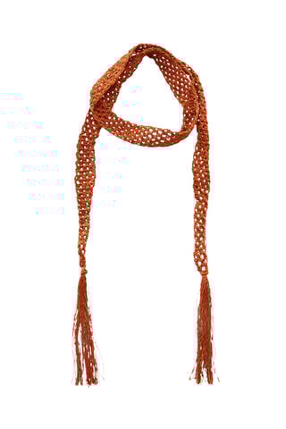 Foulard crochet franges - Orange