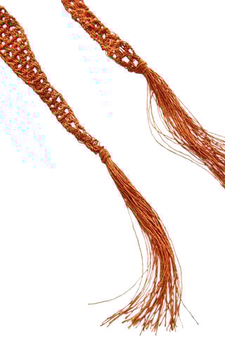 Foulard crochet franges - Orange