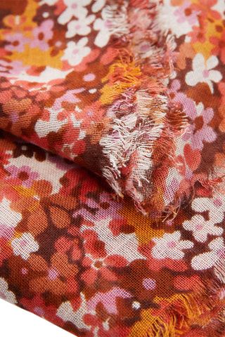 Foulard imprimé floral - Rose