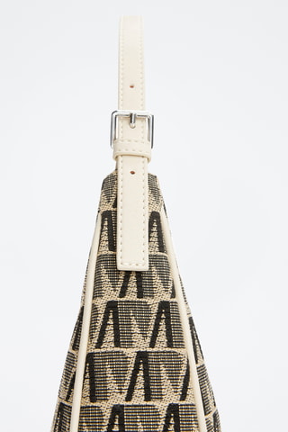 Sac porté épaule jacquard - Beige