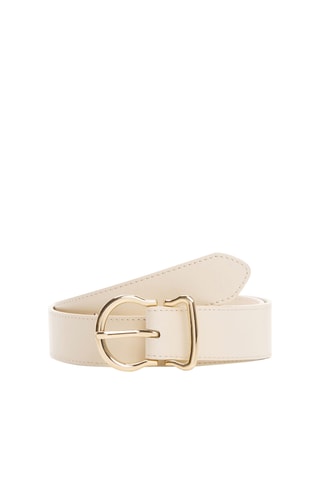 Ceinture similicuir - Beige