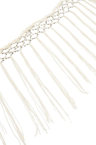 Foulard détail perles - Crème