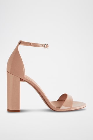 Sandales lanière talon - Nude