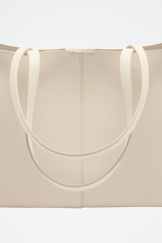 Sac shopper similicuir - Écru