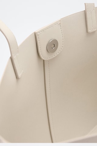 Sac shopper similicuir - Écru