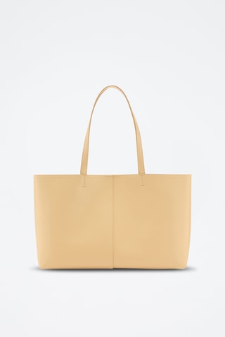 Sac shopper similicuir - Jaune Pâle