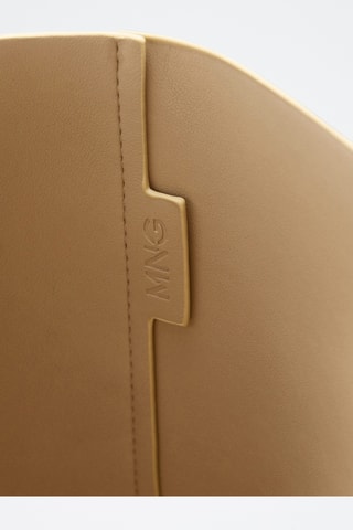 Sac shopper similicuir - Jaune Pâle