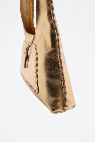 Sac cuir métallisé - Doré