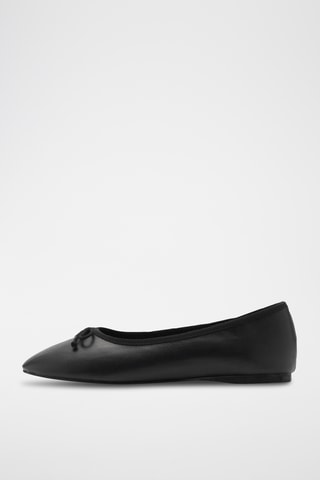 Ballerines cuir nœud - Noir